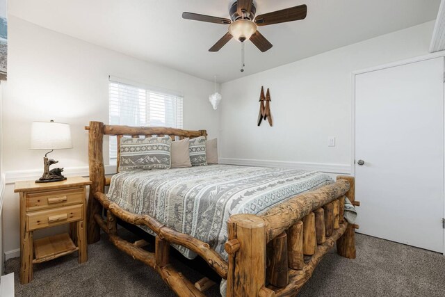 56981 Sequoia Dr, Springville, CA 93265 - bedroom with carpet floors and ceiling fan