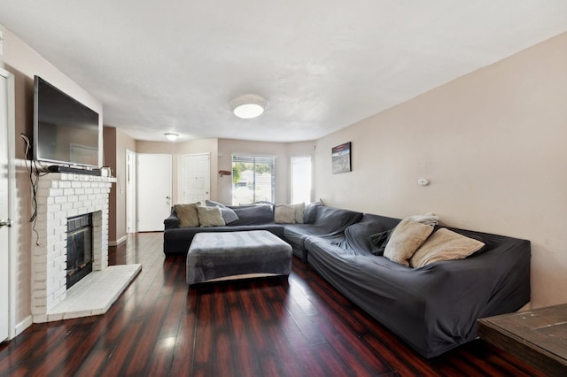 3591 W Harvard Ave, Fresno, CA 93722 - living area with a fireplace and wood finished floors