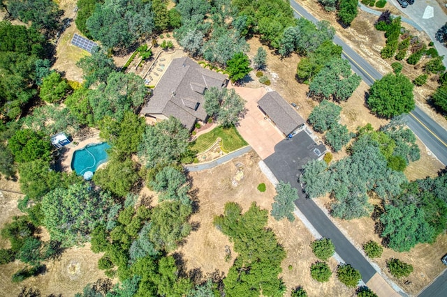47307 Sunshine Terrace Dr, Coarsegold, CA 93614 - aerial view of property and surrounding area with a pool