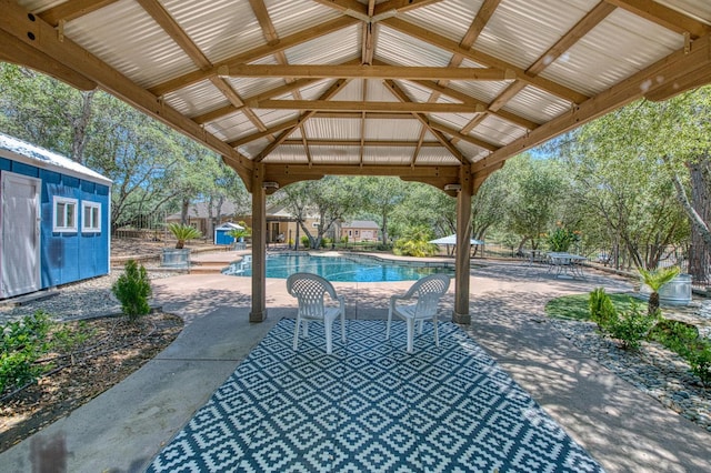 47307 Sunshine Terrace Dr, Coarsegold, CA 93614 - view of patio with a gazebo and an outdoor structure