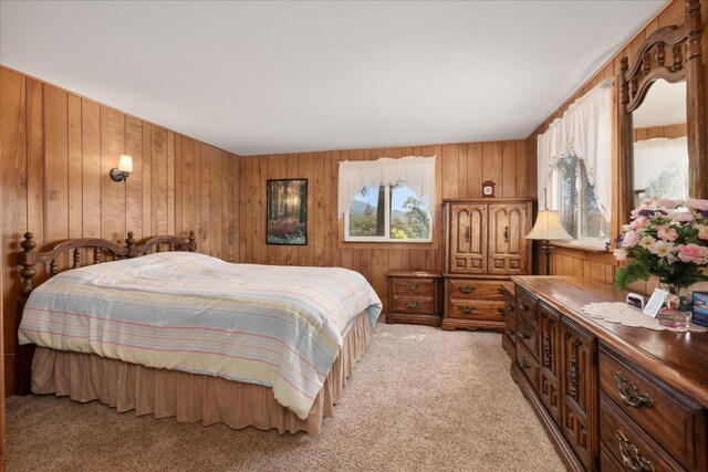 34133 Keller Rd, North Fork, CA 93643 - bedroom featuring light colored carpet and wooden walls