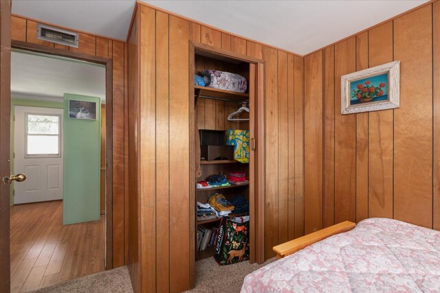 34133 Keller Rd, North Fork, CA 93643 - bedroom with wood walls and a closet