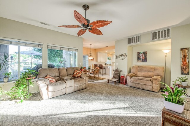 2895 W Kensington Ln, Fresno, CA 93711 - living area with a ceiling fan