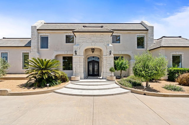 14215 Killarney Dr, Madera, CA 93636 - french provincial home featuring french doors, stucco siding, and a tile roof