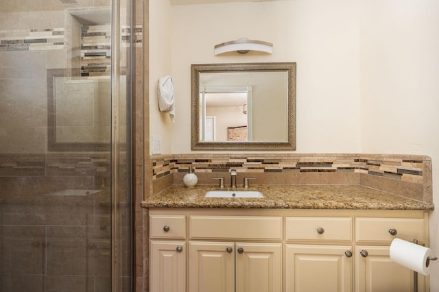 14215 Killarney Dr, Madera, CA 93636 - bathroom featuring a shower stall and vanity