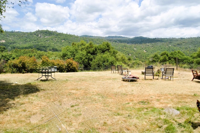 43379 Leach Rd, Ahwahnee, CA 93601 - view of mountain backdrop featuring a heavily wooded area