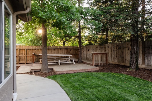 2176 E Pinehurst Ave, Fresno, CA 93730 - view of yard featuring a patio area and a deck