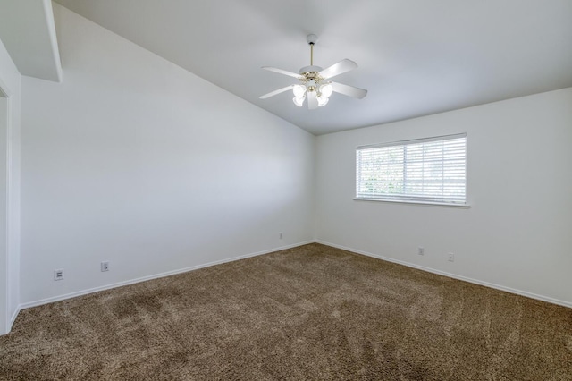 1542 E Alluvial Ave Unit 224, Fresno, CA 93720 - empty room with carpet flooring, lofted ceiling, ceiling fan, and baseboards