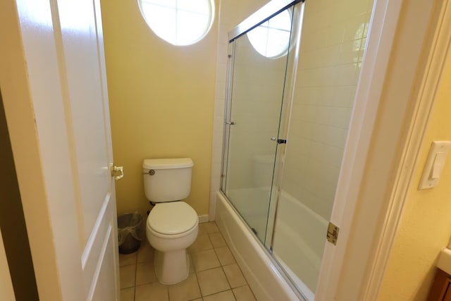 2143 Everglade Ave, Clovis, CA 93619 - full bath with toilet, tile patterned flooring, shower / bath combination with glass door, and vanity