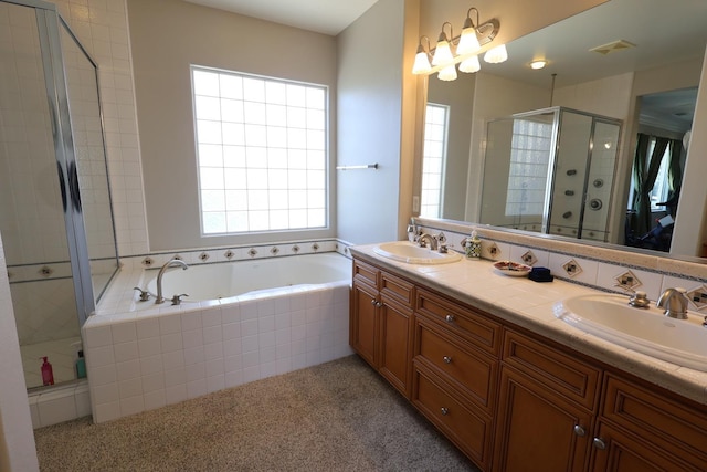 2143 Everglade Ave, Clovis, CA 93619 - full bath with a stall shower, double vanity, and a bath