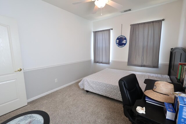 2143 Everglade Ave, Clovis, CA 93619 - bedroom featuring carpet flooring, ceiling fan, a desk, and baseboards