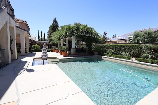 2143 Everglade Ave, Clovis, CA 93619 - view of swimming pool featuring a fenced backyard and a patio