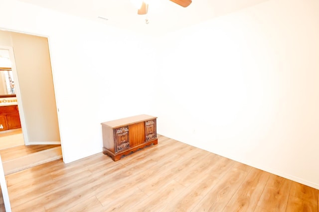 1866 E Goshen Ave, Fresno, CA 93720 - spare room with ceiling fan and light wood-style floors