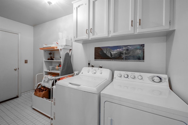 9109 N Chadwick Ln, Fresno, CA 93720 - washroom with washer and clothes dryer and cabinet space