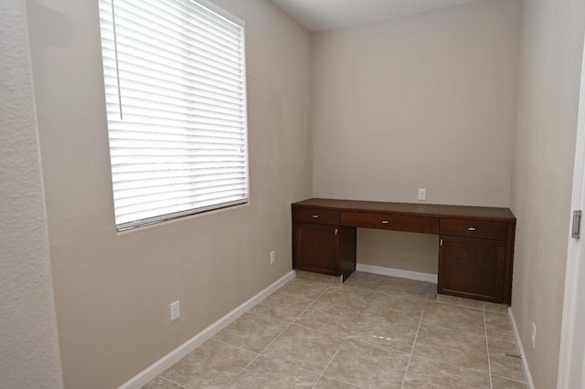 3368 Monterosa Ln, Clovis, CA 93619 - unfurnished office with baseboards and light tile patterned floors