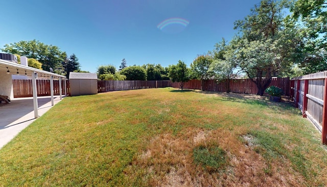 1604 W Central Ave, Madera, CA 93637 - fenced backyard featuring a shed