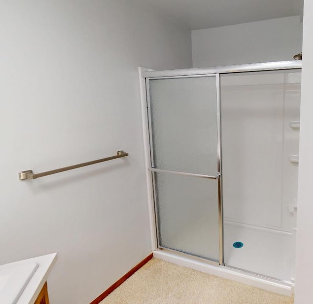 1604 W Central Ave, Madera, CA 93637 - bathroom featuring an enclosed shower and vanity