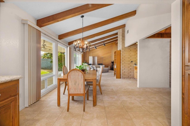 3595 W Magill Ave, Fresno, CA 93711 - dining space with a chandelier and light tile patterned floors