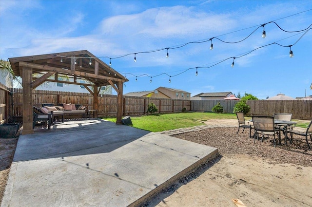 2520 S Spruce St, Visalia, CA 93292 - view of patio with outdoor lounge area and a gazebo