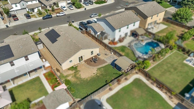 2520 S Spruce St, Visalia, CA 93292 - aerial view of property's location featuring nearby suburban area and a pool
