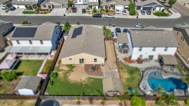 2520 S Spruce St, Visalia, CA 93292 - aerial perspective of suburban area with a pool