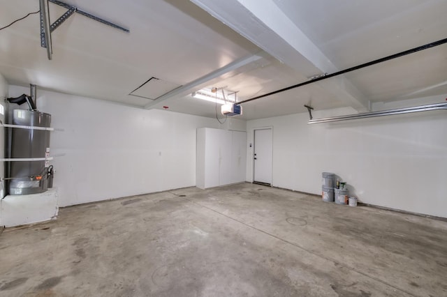 1892 E Goshen Ave, Fresno, CA 93720 - garage with strapped water heater and a garage door opener
