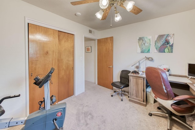 2934 N 8th St, Fresno, CA 93703 - carpeted office space featuring a ceiling fan