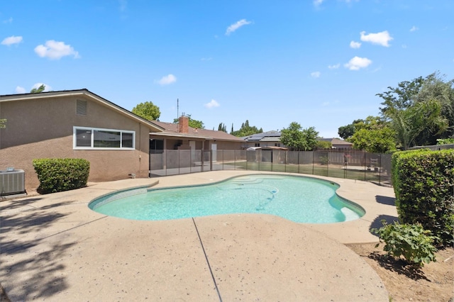 2051 E Fremont, Fresno, CA 93710 - view of swimming pool with a patio area and central AC unit