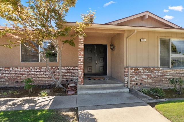 2051 E Fremont, Fresno, CA 93710 - view of exterior entry with brick siding and board and batten siding