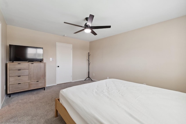 2051 E Fremont, Fresno, CA 93710 - bedroom featuring carpet, a ceiling fan, and baseboards
