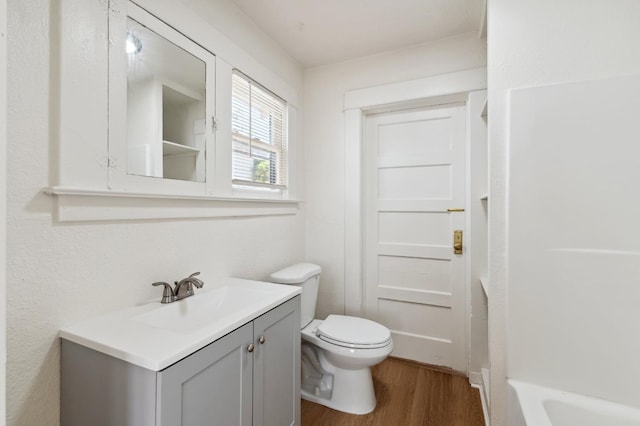 1593 N Glenn Ave, Fresno, CA 93728 - bathroom with vanity and wood finished floors