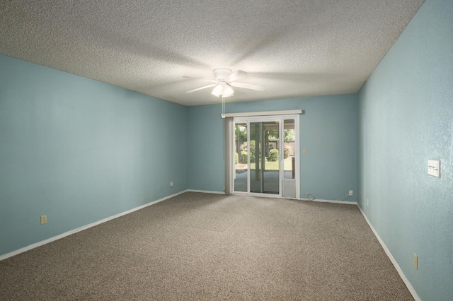 2081 Santa Ana Ave, Clovis, CA 93611 - spare room with ceiling fan, carpet floors, baseboards, and a textured ceiling