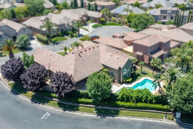 1698 E Wallington Ln, Fresno, CA 93730 - aerial view of residential area featuring a pool area