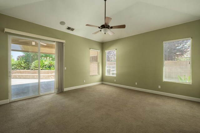 1698 E Wallington Ln, Fresno, CA 93730 - carpeted spare room featuring baseboards, ceiling fan, and plenty of natural light