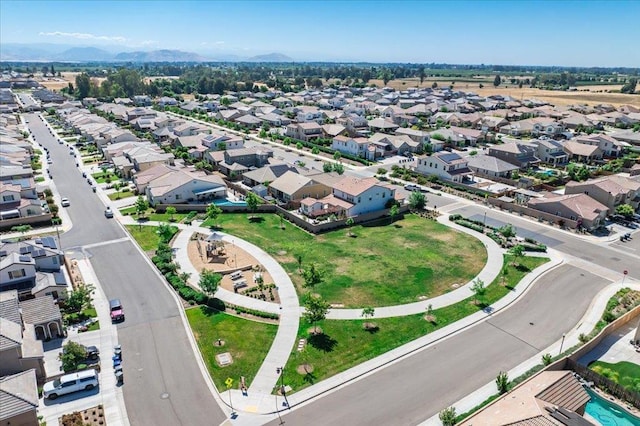 3930 Saginaw Ave, Clovis, CA 93619 - aerial perspective of suburban area with a mountain backdrop