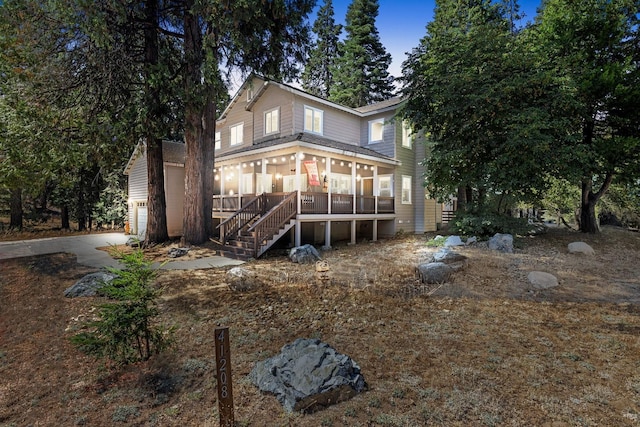 41208 Silver Pine Ln, Shaver Lake, CA 93664 - view of front of home featuring stairway and driveway