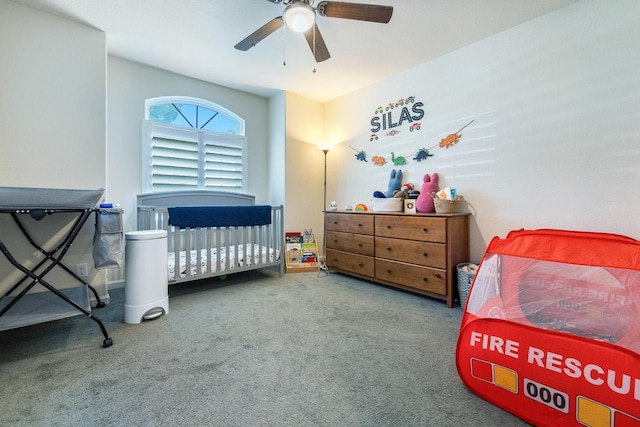 2903 Desert Ranch Way, Madera, CA 93637 - bedroom with carpet flooring and a ceiling fan