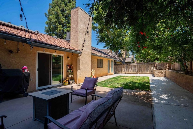 1603 E Serena Ave, Fresno, CA 93720 - view of patio / terrace featuring an outdoor hangout area
