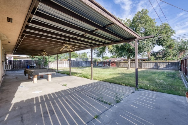 1205 W Clinton Ave, Fresno, CA 93705 - view of patio / terrace with ceiling fan