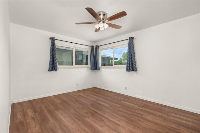 4003 E Fedora Ave, Fresno, CA 93726 - unfurnished room featuring wood finished floors and ceiling fan