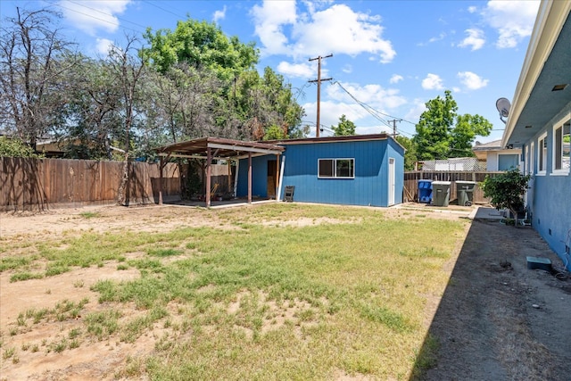 4003 E Fedora Ave, Fresno, CA 93726 - fenced backyard with an outbuilding