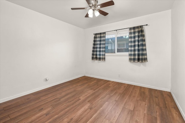 4003 E Fedora Ave, Fresno, CA 93726 - empty room with hardwood / wood-style flooring and a ceiling fan