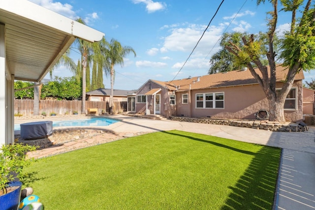 315 E Clinton Ave, Fresno, CA 93704 - view of swimming pool featuring a patio area and entry steps