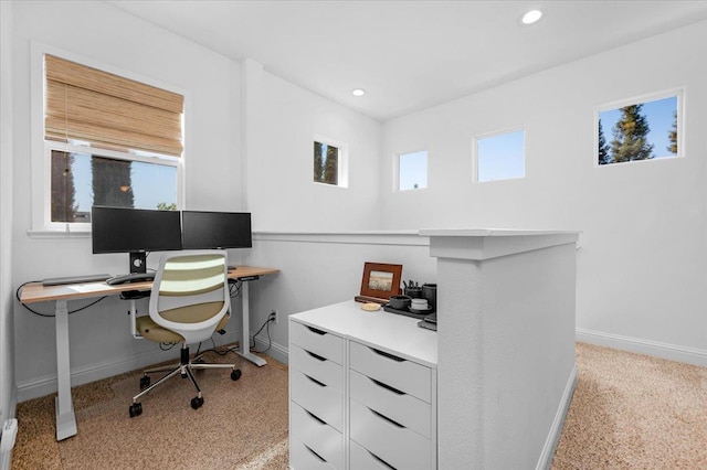 1780 N Avignon Ln, Clovis, CA 93619 - office with baseboards and recessed lighting