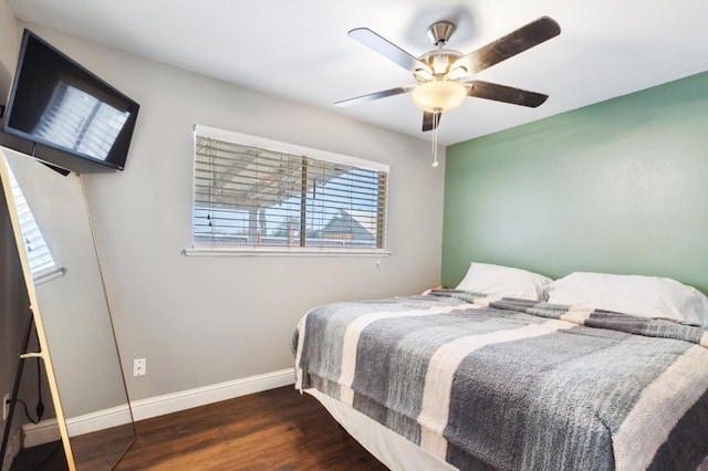 119 Magnolia Ave, Lemoore, CA 93245 - bedroom with wood finished floors, baseboards, and ceiling fan