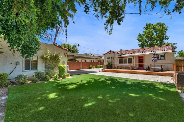 739 E Harvard Ave, Fresno, CA 93704 - view of yard with a deck and a patio