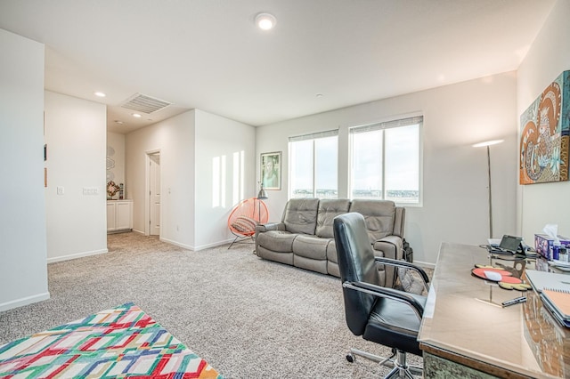 4284 Hillside Rd, Madera, CA 93636 - office space featuring baseboards, carpet flooring, and recessed lighting