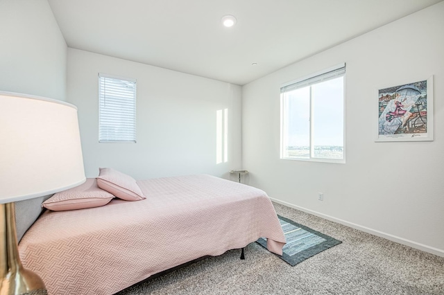 4284 Hillside Rd, Madera, CA 93636 - bedroom featuring baseboards, multiple windows, carpet flooring, and recessed lighting