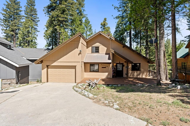 40758 Cold Springs Ln, Shaver Lake, CA 93664 - view of front of home featuring concrete driveway and a garage