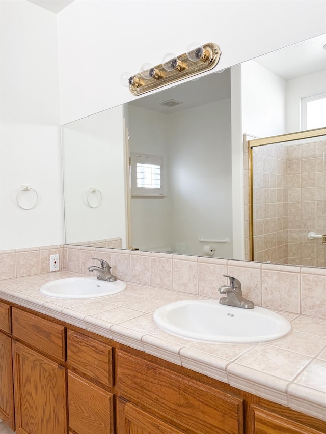 2300 Sierra Ave Unit 129, Kingsburg, CA 93631 - full bathroom with double vanity and tiled shower